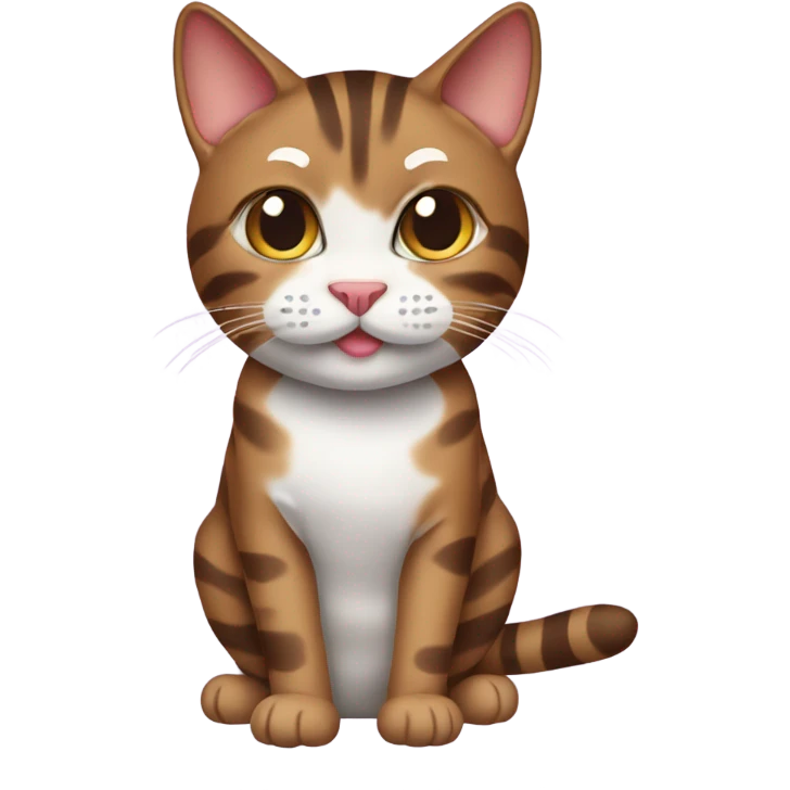 Brown tabby cat with yogurt  emoji