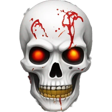 White skeleton zombie covered in golden chains and black graffiti scribbles and red and silver doodles emoji