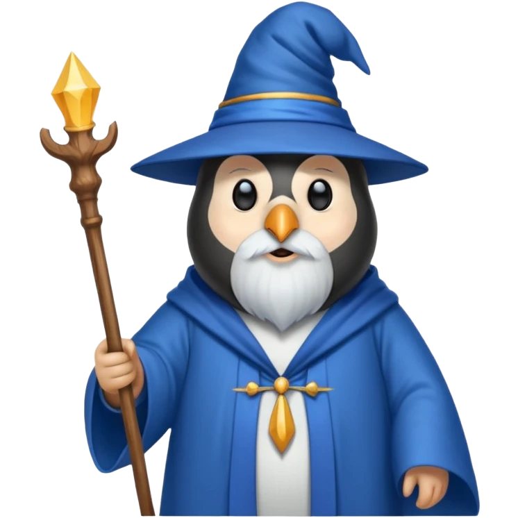 Penguin Wizard emoji
