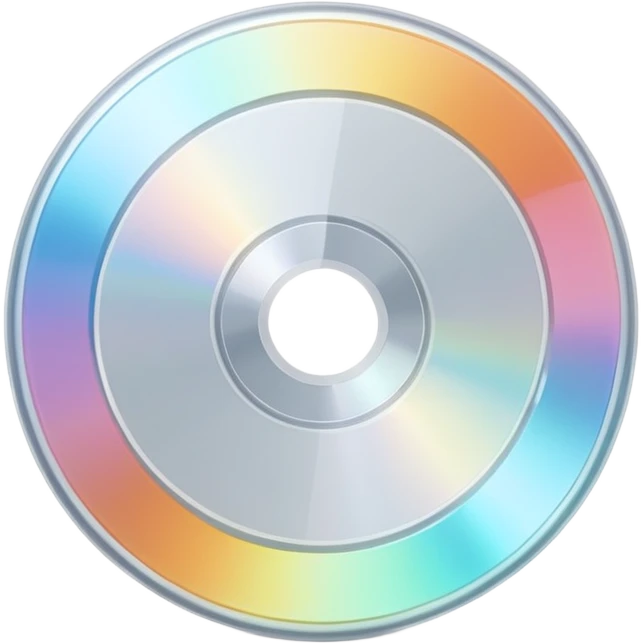 белый светящийся CD-диск, no background emoji