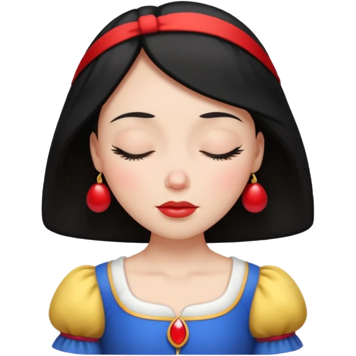 eyes closedsnow white emoji