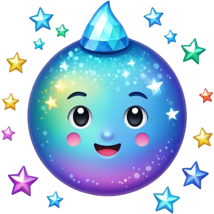 Glitter lucky emoji