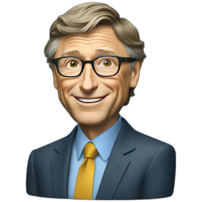 Bill Gates with money  emoji