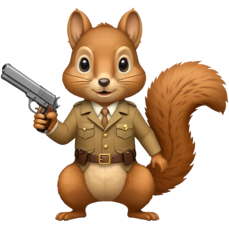  squirrel with pistol  emoji