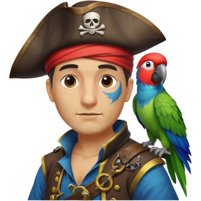 pirate and parrot emoji