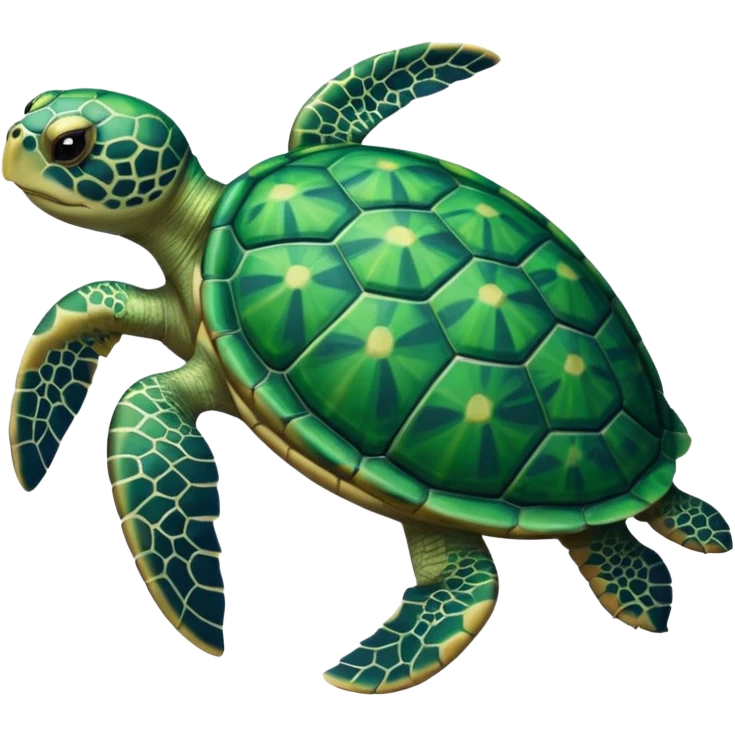 Turtle swimming emoji
