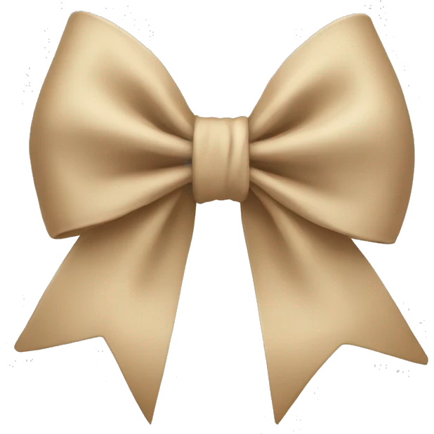 Beige bow emoji