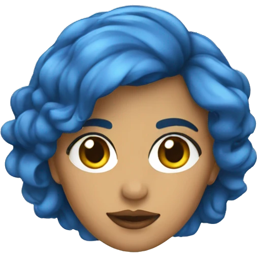 feminista pelo azul emoji