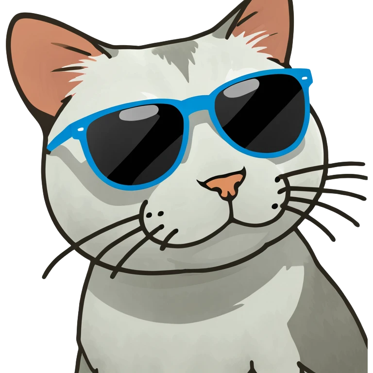 Cat with sunglasses emoji