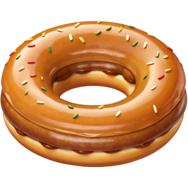 Sausage through donut emoji