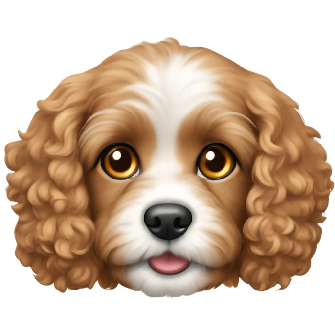 Cute cavapoo puppy emoji