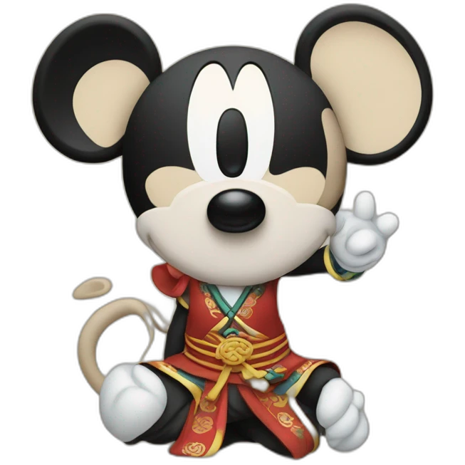 Chinese style Mickey emoji