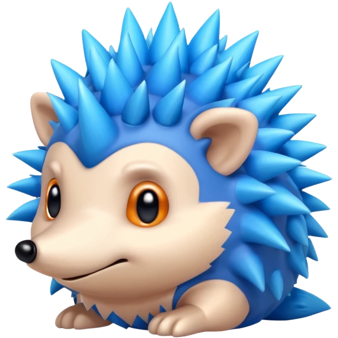 A blue hedgehog with 6 spines emoji