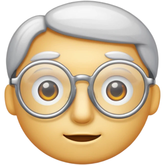 Rounded glasses emoji