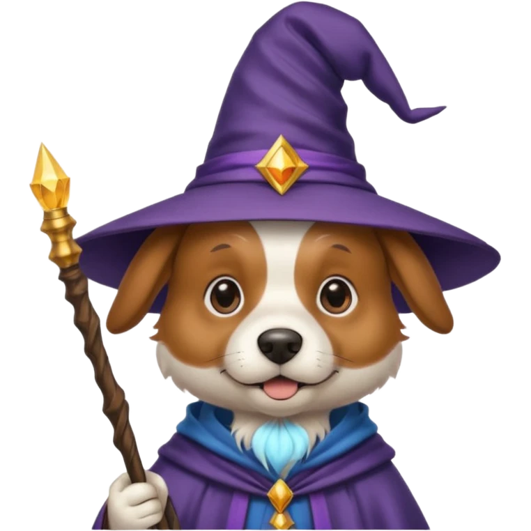 Dog wizard emoji