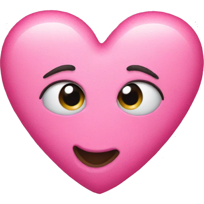 Pink heart kissy face emoji