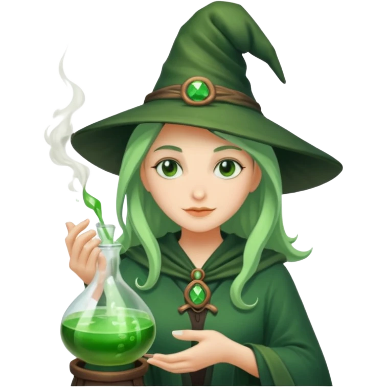 green witch cooking potion emoji