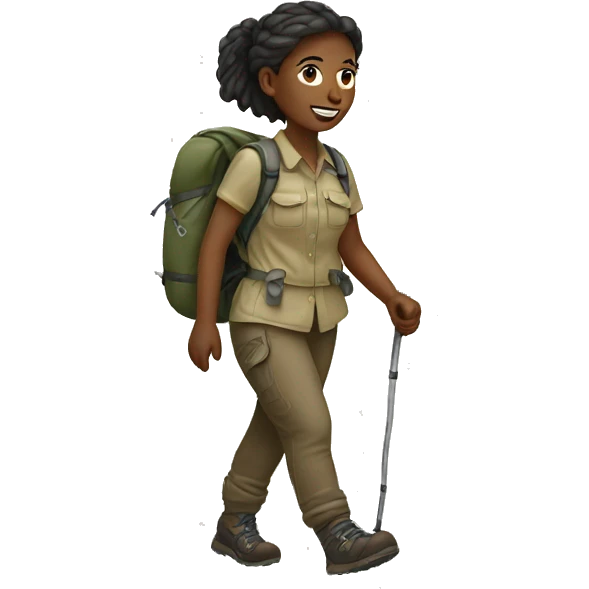 bushwalking girl emoji