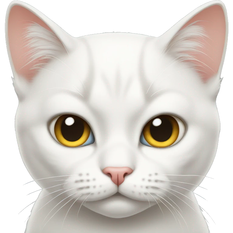 Pouting white cat emoji