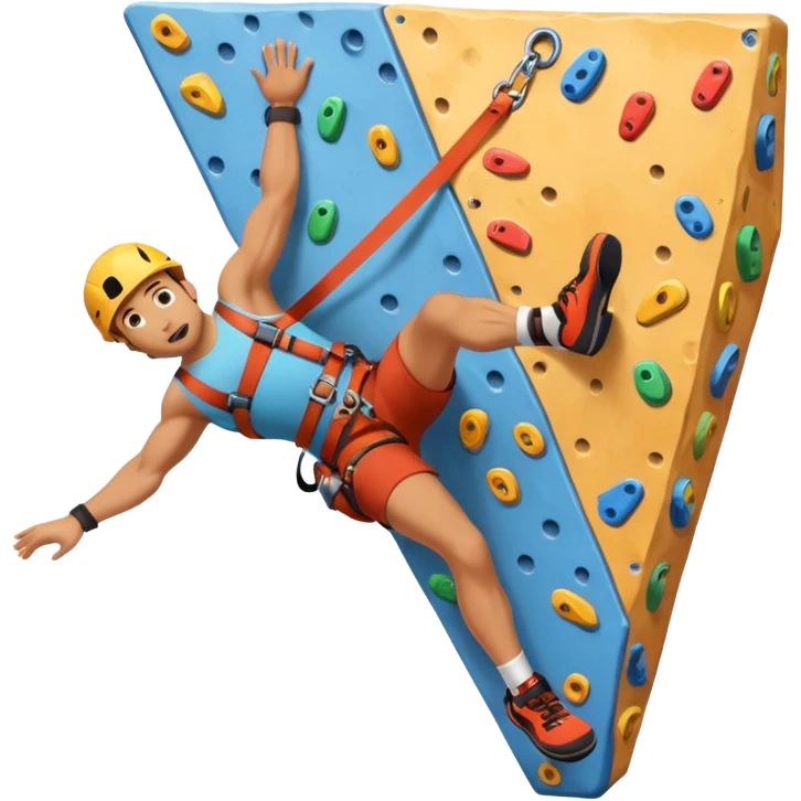 Fall off climbing wall emoji