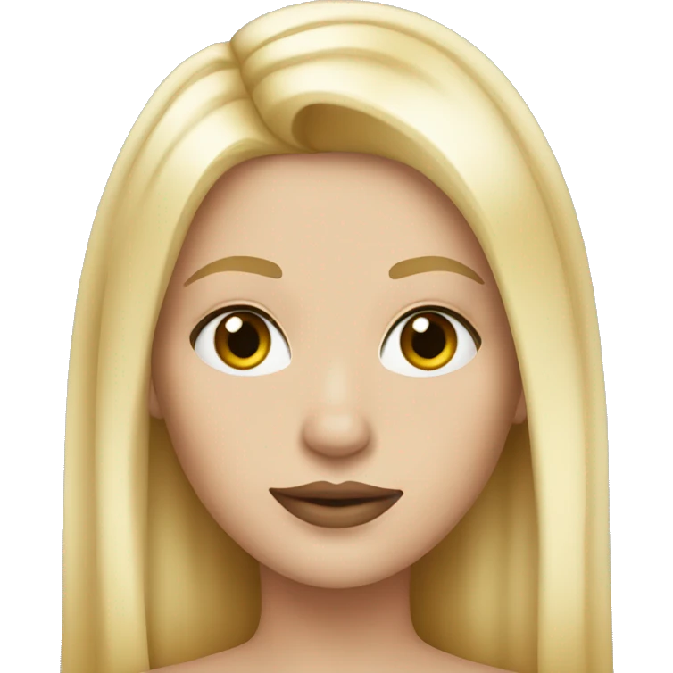 Blondie straigh hair, with make up on emoji