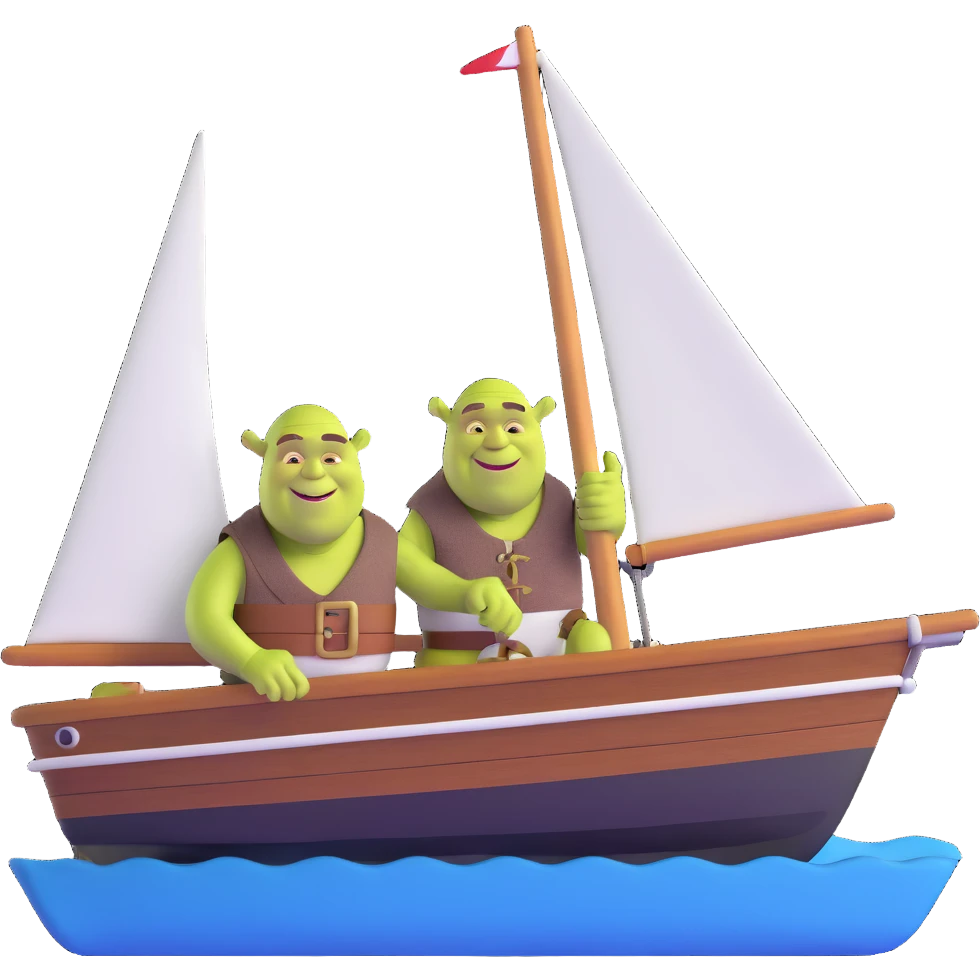 Shrek on a yacht emoji