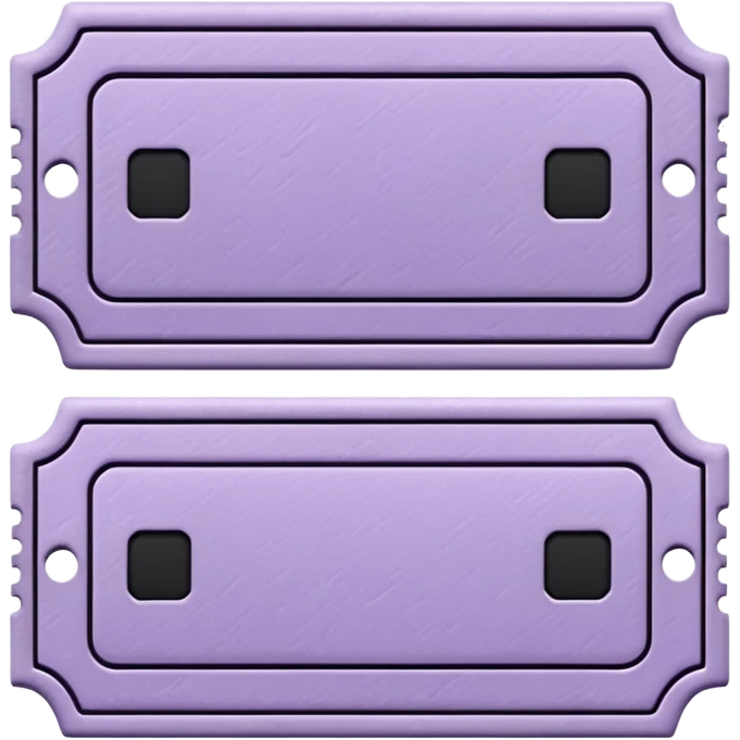 Pale Purple colored 1 Signed ticket  emoji