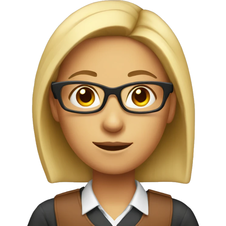 female nerd math teacher emoji