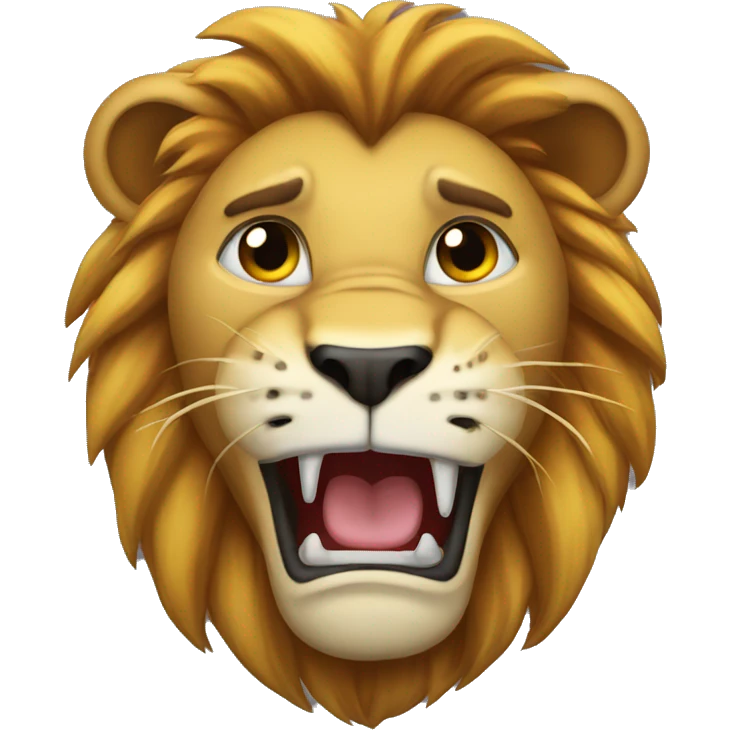 A lion that is crying  emoji