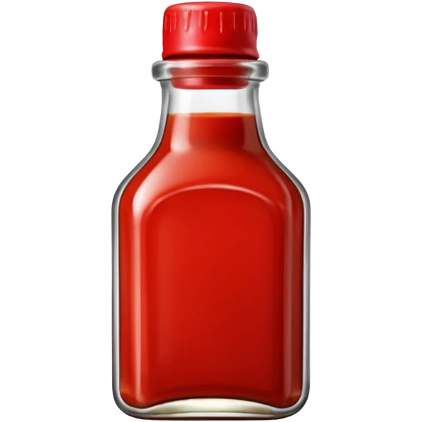 chilli bean sauce in a short square bottle  emoji