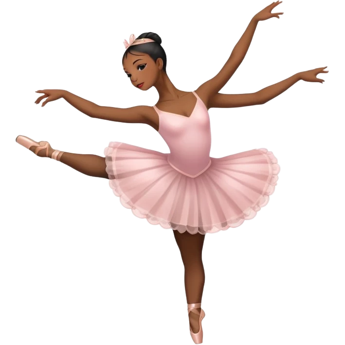 black ballerina posing emoji