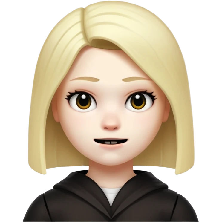 Roblox Chara with a creepy face emoji