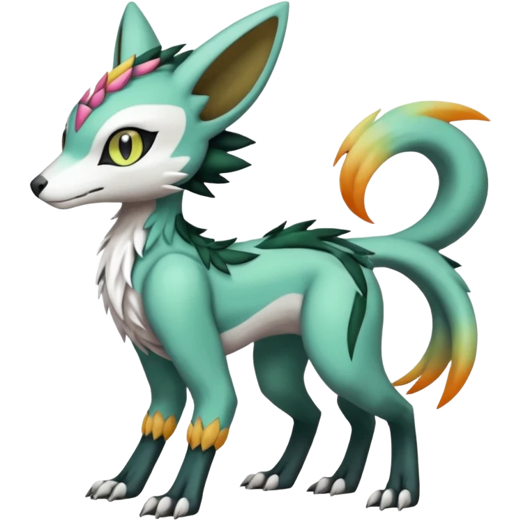 Meloetta-Vernid-Trico-Sergal-Pokémon-Digimon-Fakémon-fusion-hybrid-creature emoji