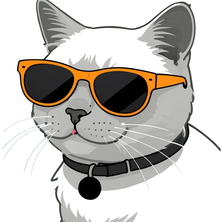 A cat wearing sunglasses emoji