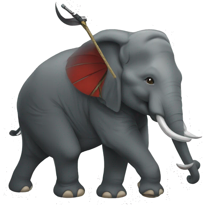 Éléphant samouraï  emoji