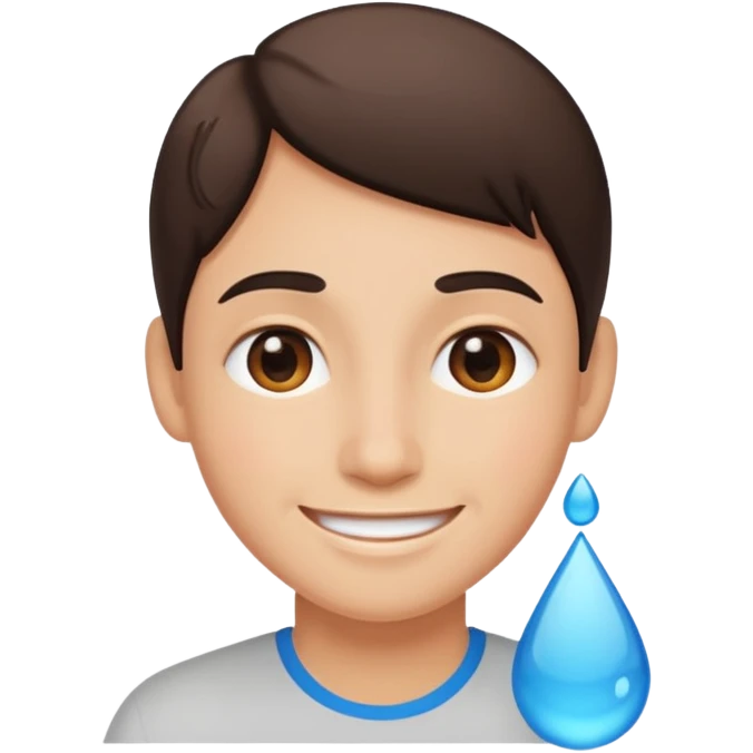 Smile with one tear drop  emoji