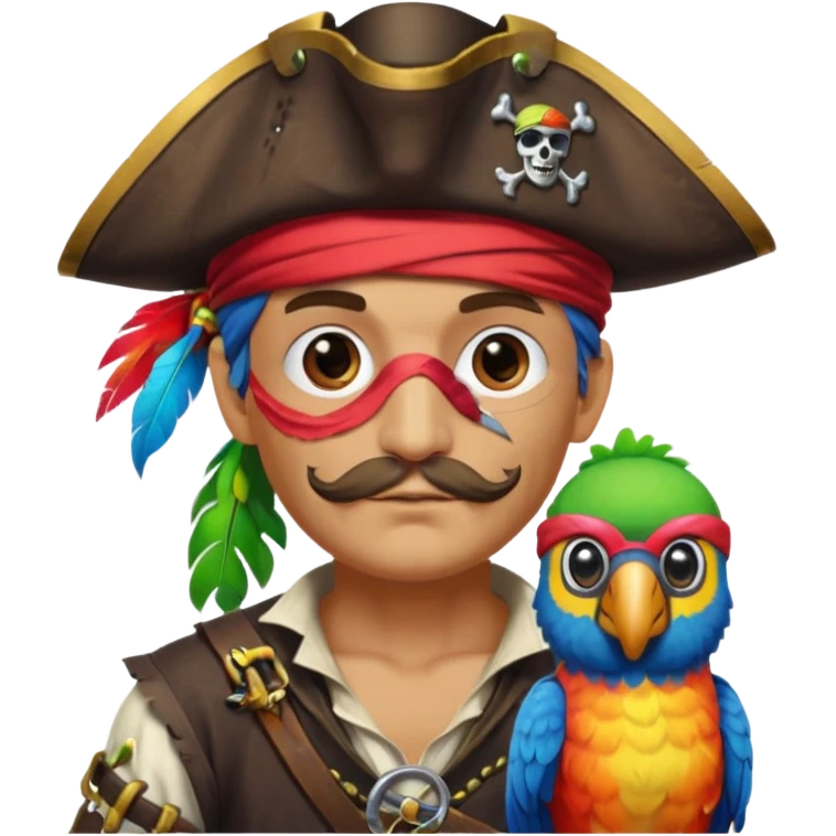 pirate and parrot emoji