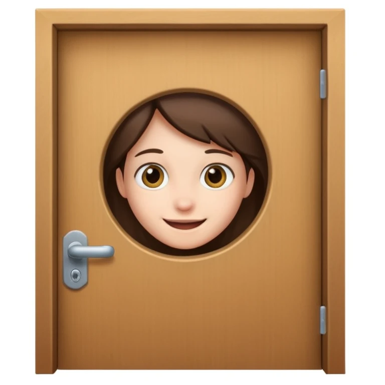 Peeking out of a door  emoji