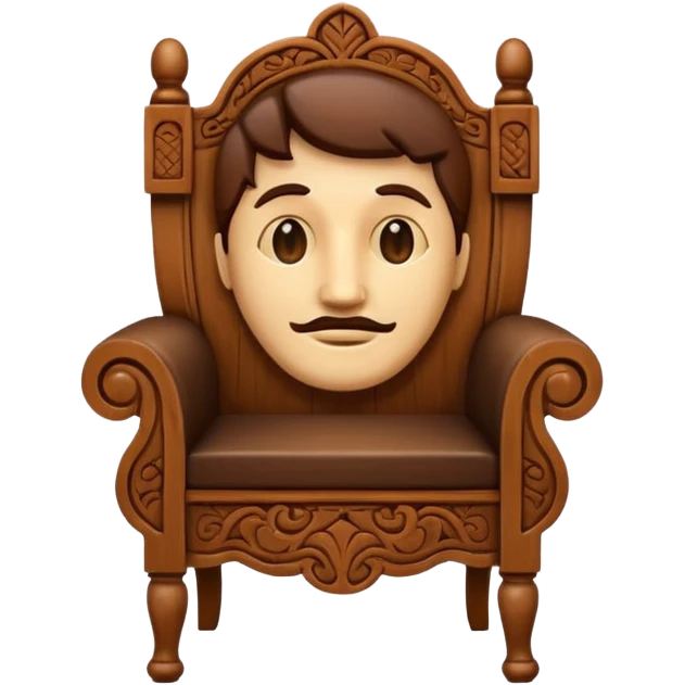 Chair with face emoji
