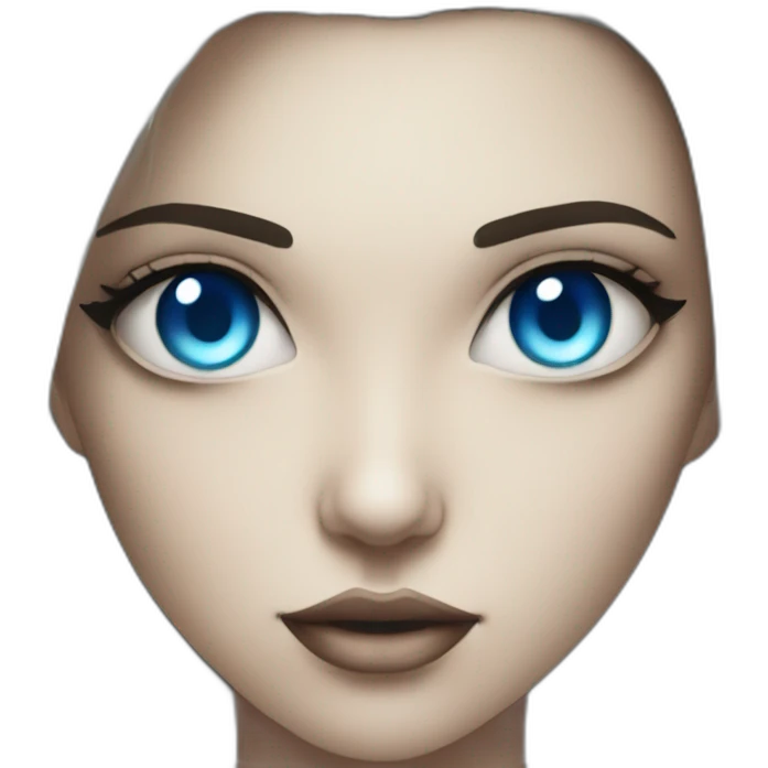 cyberpunk blue eyes girl emoji