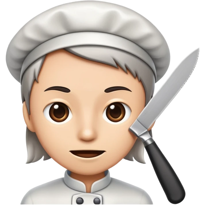 speaking face and kitchen knife side by side emoji