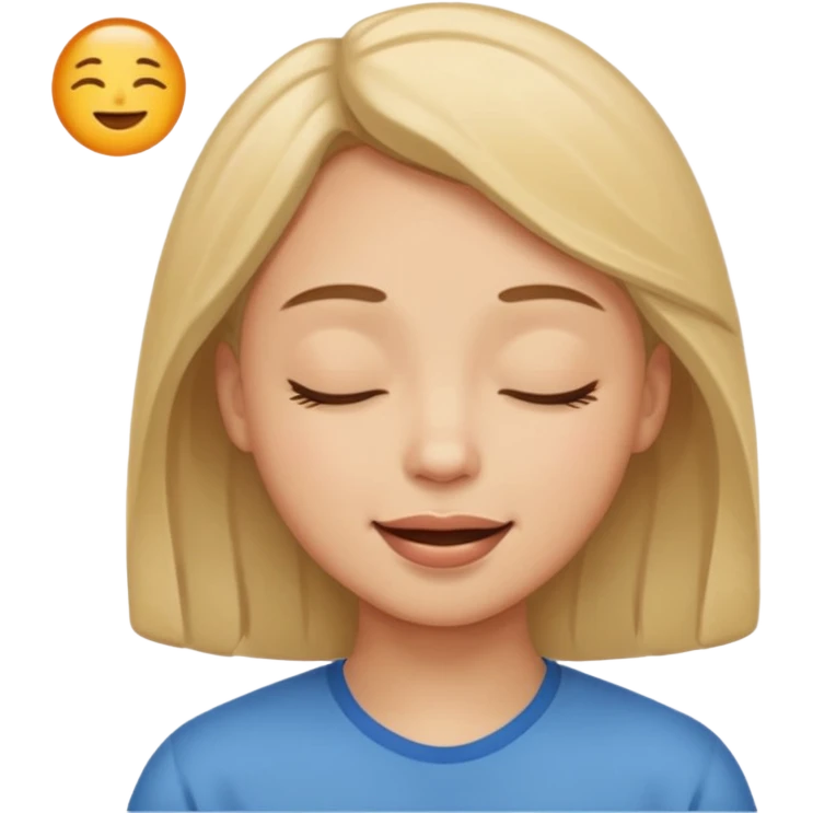 change the mouth to happy and giving a eye close emoji