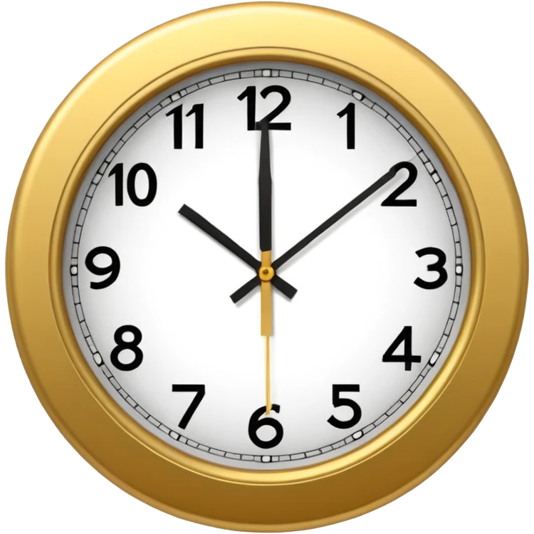  clock showing a 10 minutes before twelve. emoji