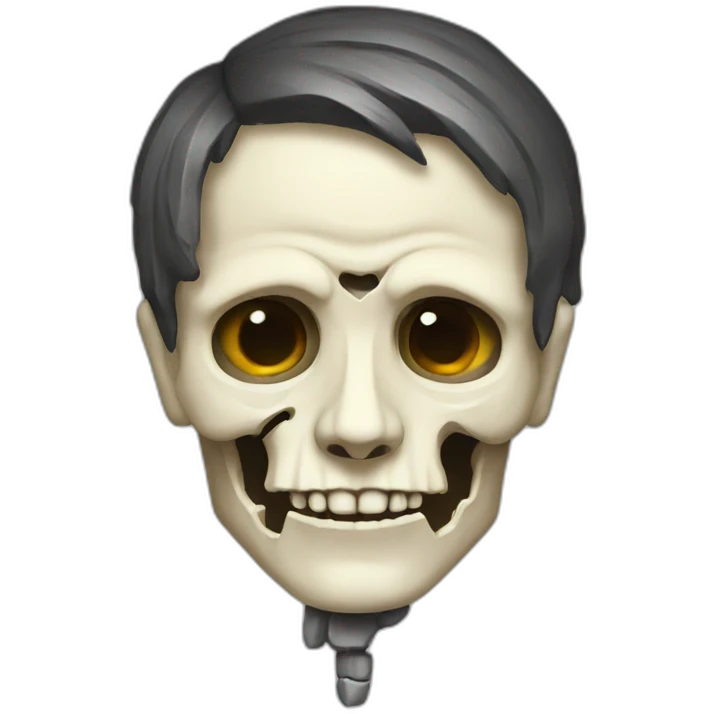 Hamlet with skull emoji
