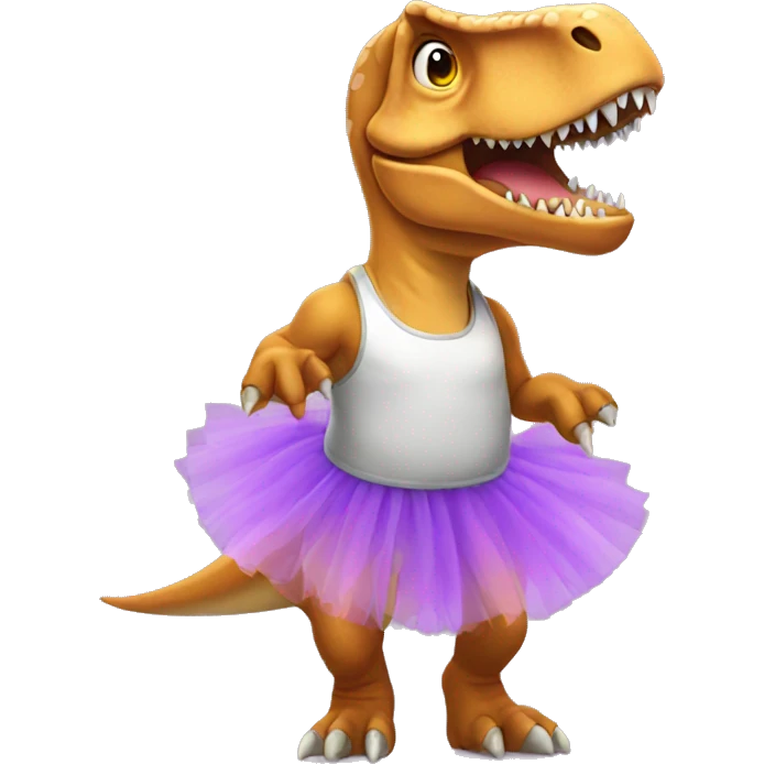 T-Rex wearing a tutu  emoji