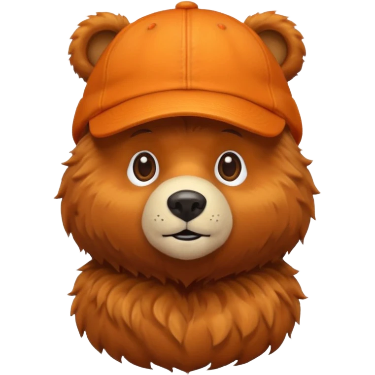 orange Bear with cap emoji