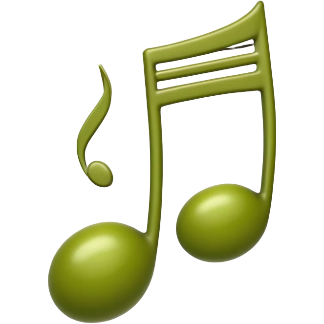 Olive musical note  emoji