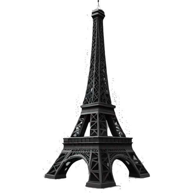 black Eiffel tower emoji