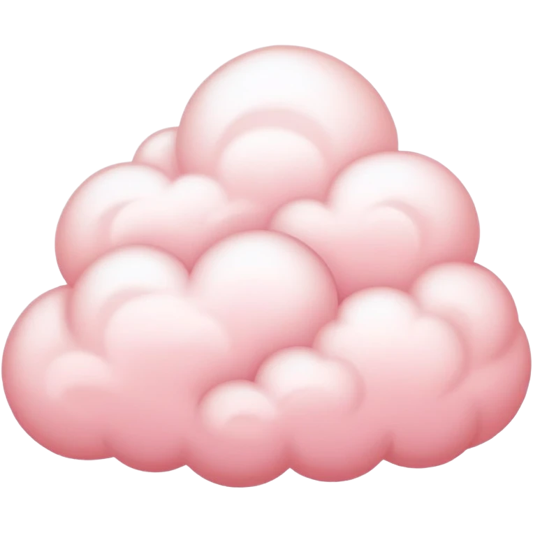 Pink peachy cloud emoji