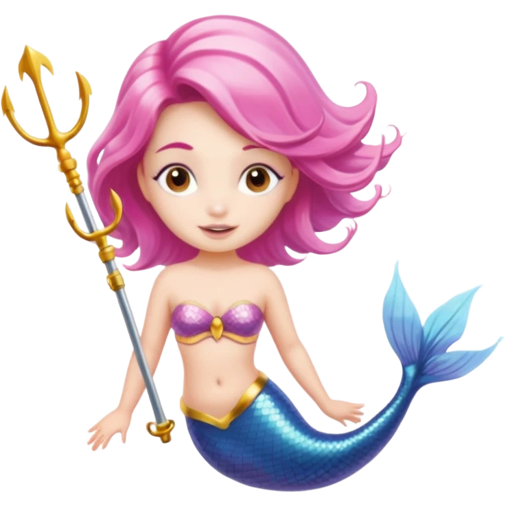 Mermaid wearing a light pink snorkel emoji